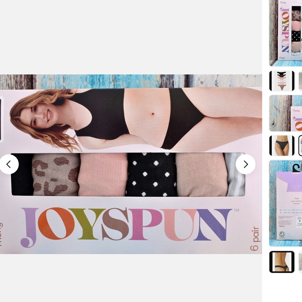 NEW 6-pack Joyspun Women’s XXXL Assorted Multi Seamless Thong Panties Set NIB - Picture 9 of 12